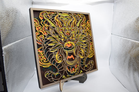 Layered Dragon Face