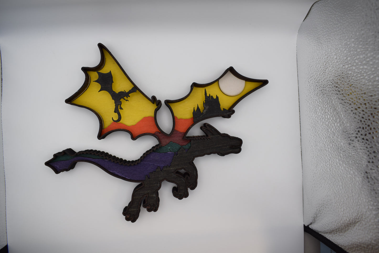 Flying Dragon Silhouette Wall Art