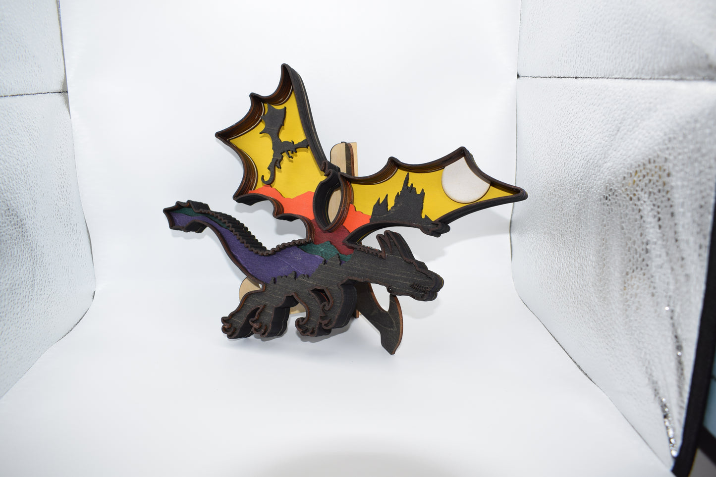 Flying Dragon Silhouette Wall Art